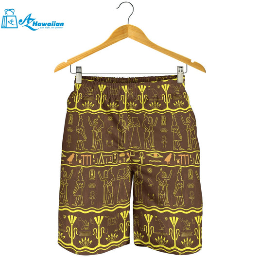 Egypt Hieroglyphics Pattern Print Design 03 Men Shorts