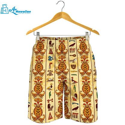 Egypt Hieroglyphics Pattern Print Design 04 Men Shorts