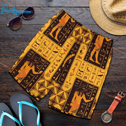 Egypt Hieroglyphics Pattern Print Design 05 Men Shorts