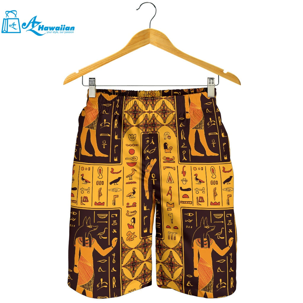 Egypt Hieroglyphics Pattern Print Design 05 Men Shorts