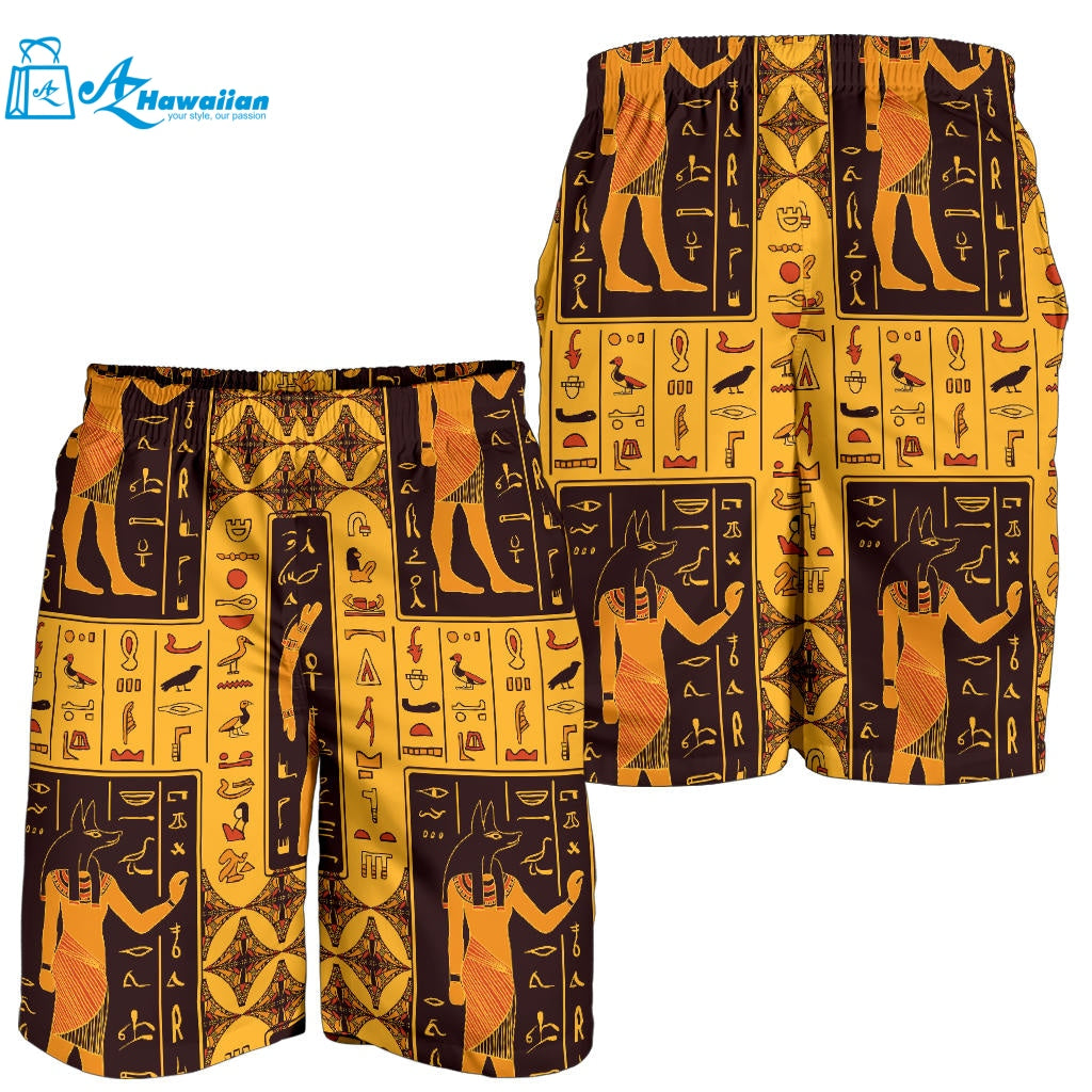 Egypt Hieroglyphics Pattern Print Design 05 Men Shorts