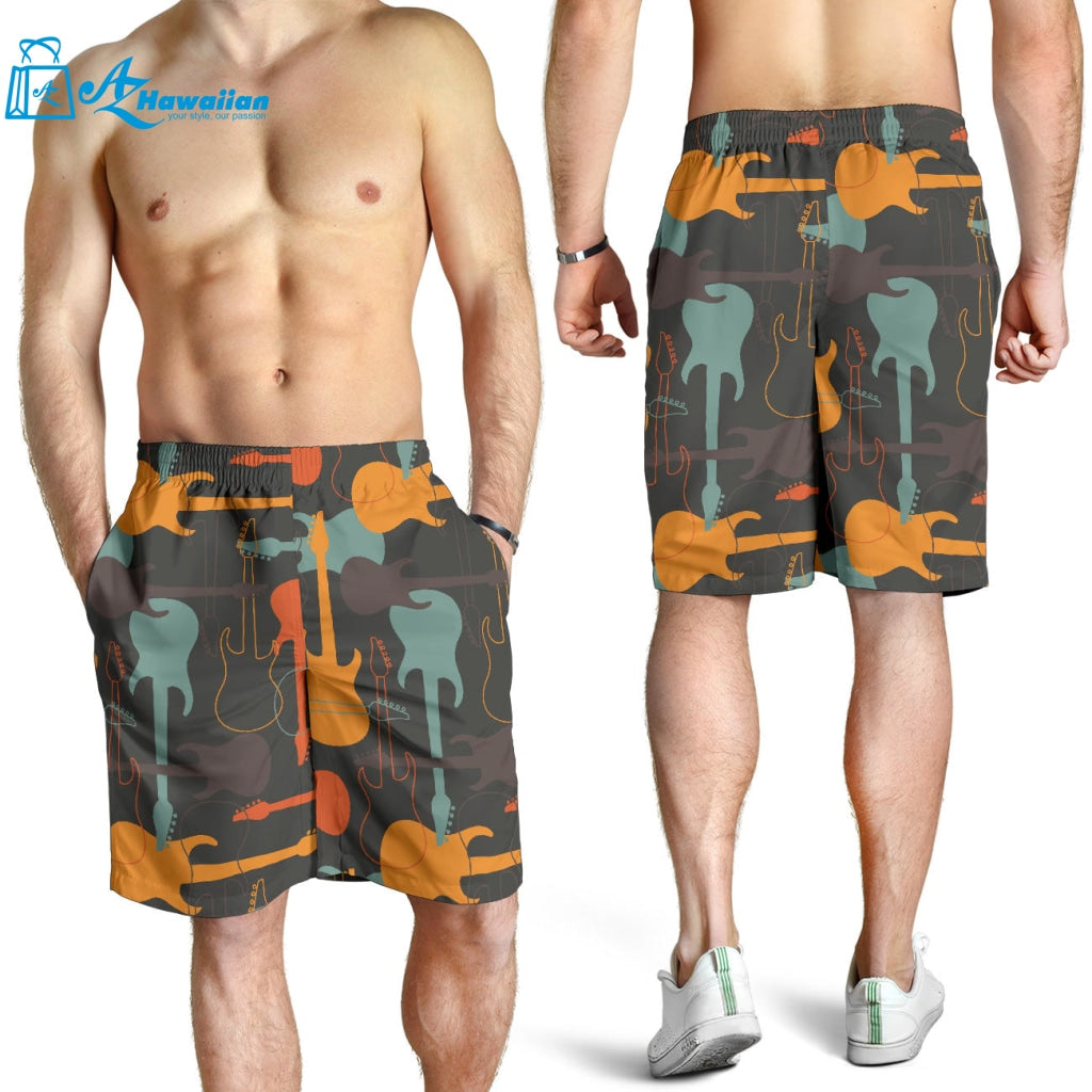 Electric Guitars Pattern Men Shorts