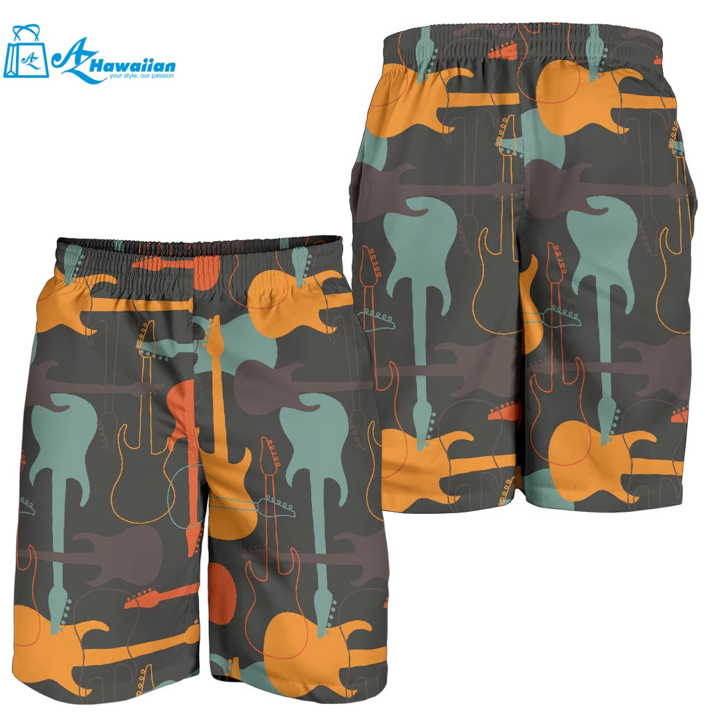 Electric Guitars Pattern Men Shorts