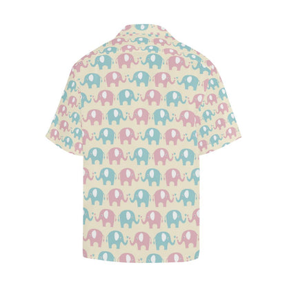 Elephant Baby Pastel Print Pattern Hawaiian Shirt