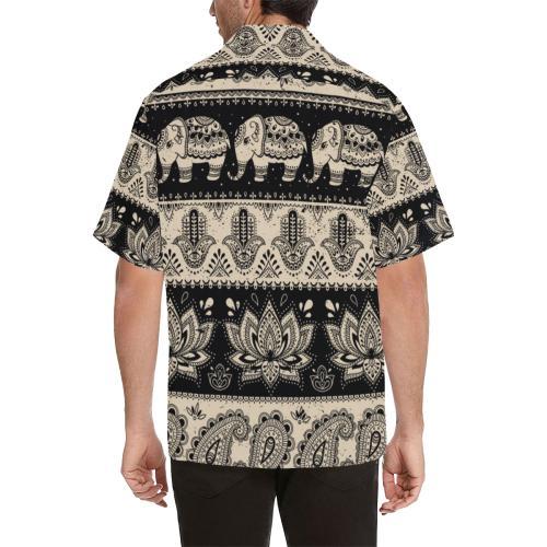 Elephant Hansa Lotus Pattern Hawaiian Shirt