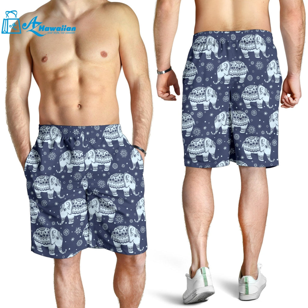 Elephant Tribal Design Pattern Men Shorts