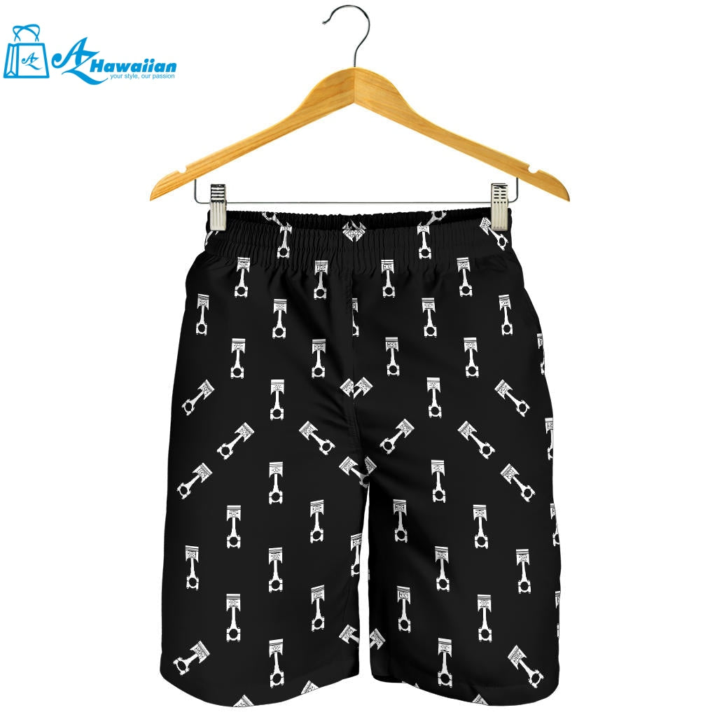 Engine Piston Black Theme Pattern Print Design 03 Men Shorts