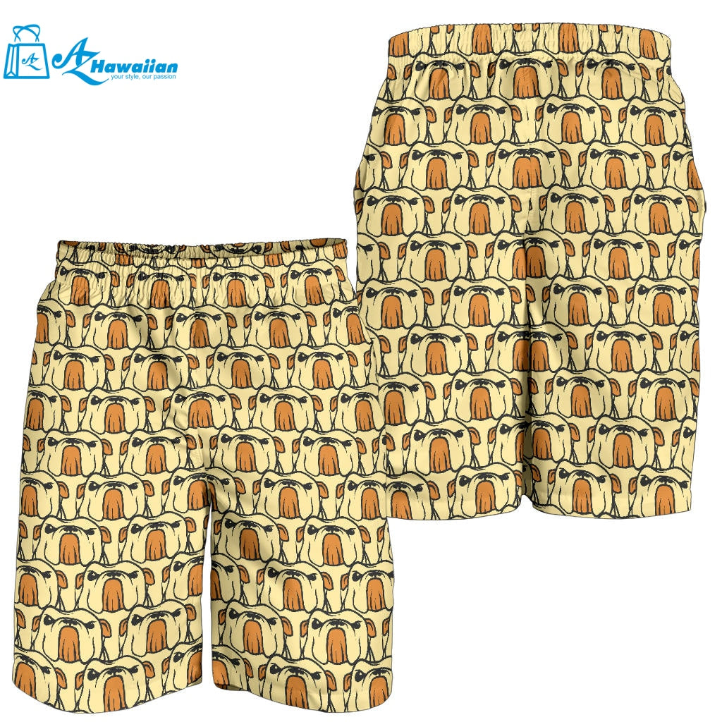 English Bulldog Pattern Print Design 02 Men Shorts