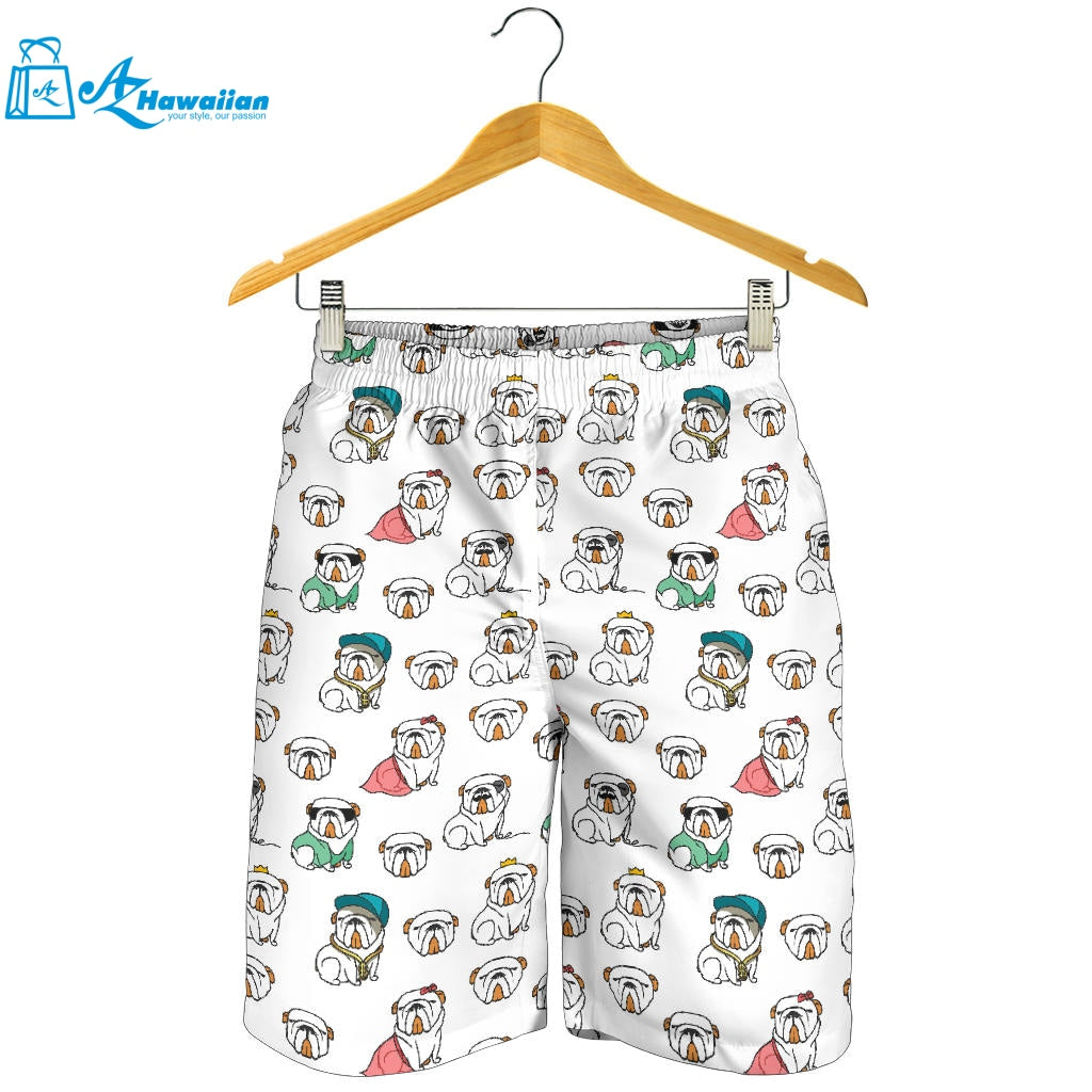 English Bulldog Pattern Print Design 03 Men Shorts