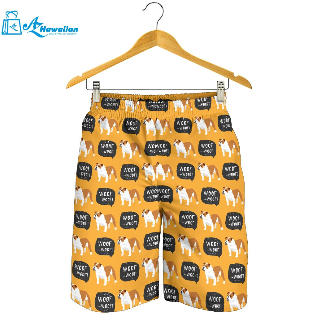 English Bulldog Pattern Print Design 04 Men Shorts