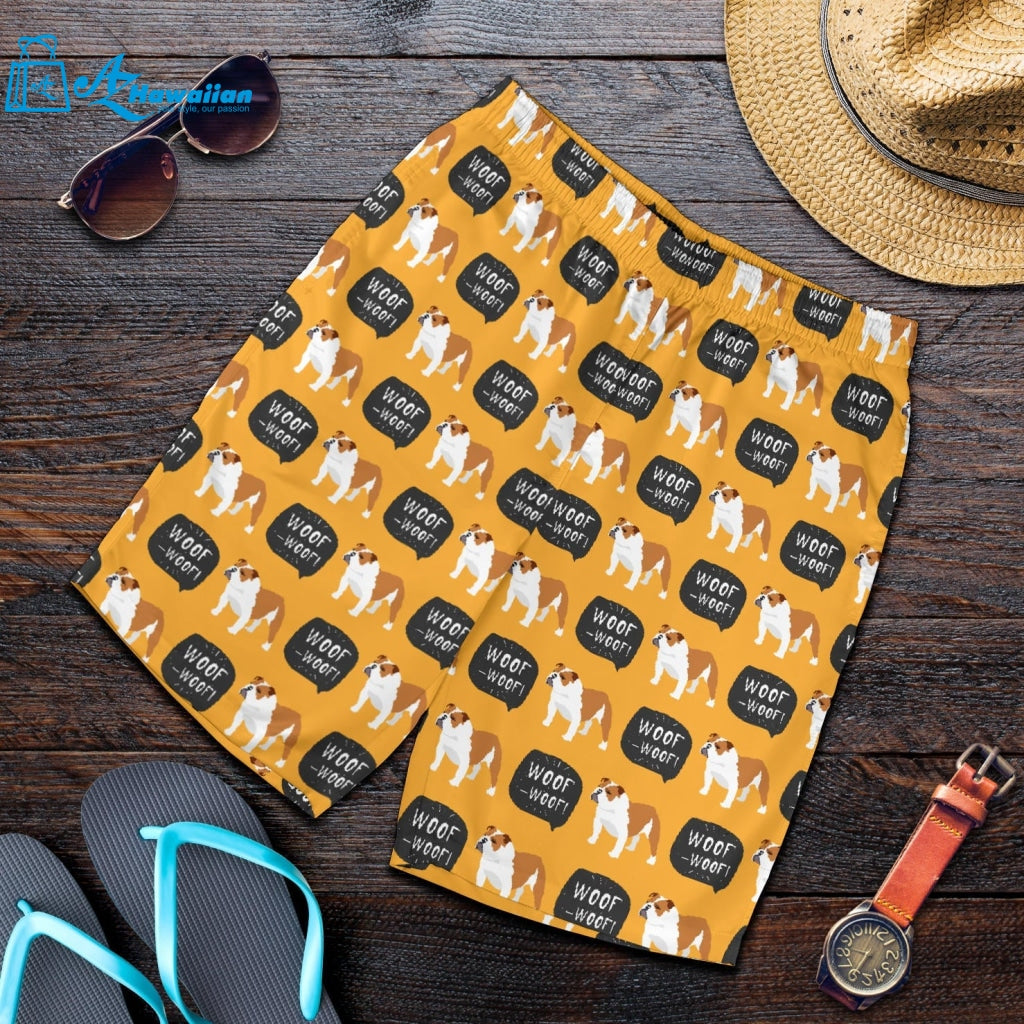 English Bulldog Pattern Print Design 04 Men Shorts