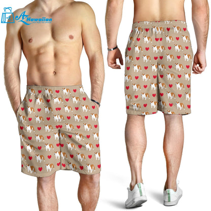 English Bulldog Pattern Print Design 05 Men Shorts