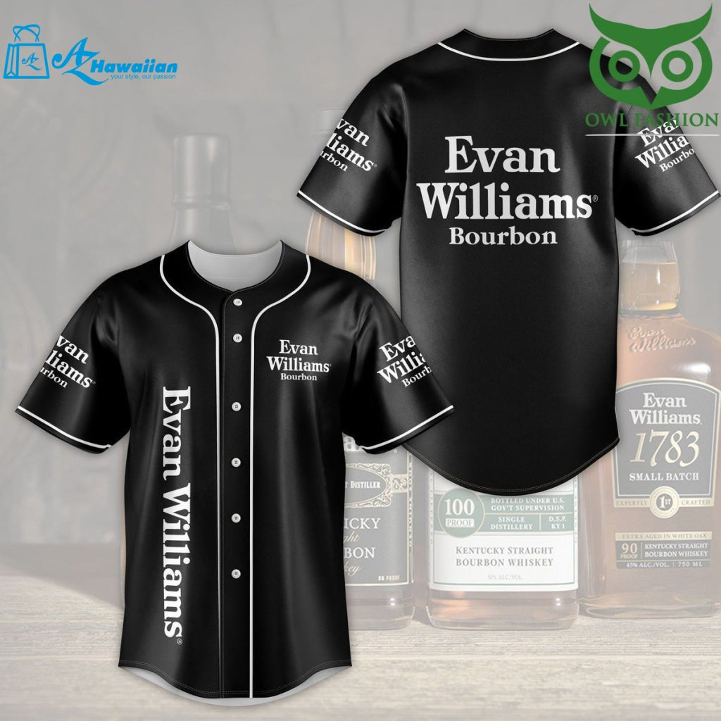 Evan Williams Bourbon Baseball Jersey Shirt