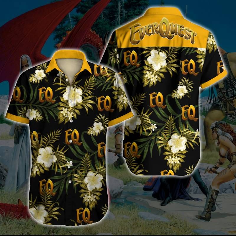 EverQuest Hawaiian Graphic Print Short Sleeve 