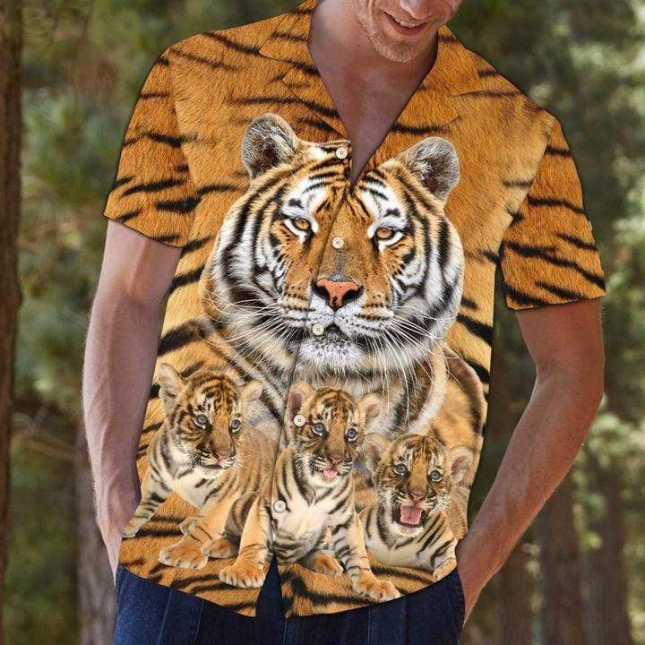 Great Tiger 3D Hawaiian Shirts #L