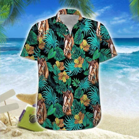 Hawaiian Aloha Shirts Horse Hawaii Tropical