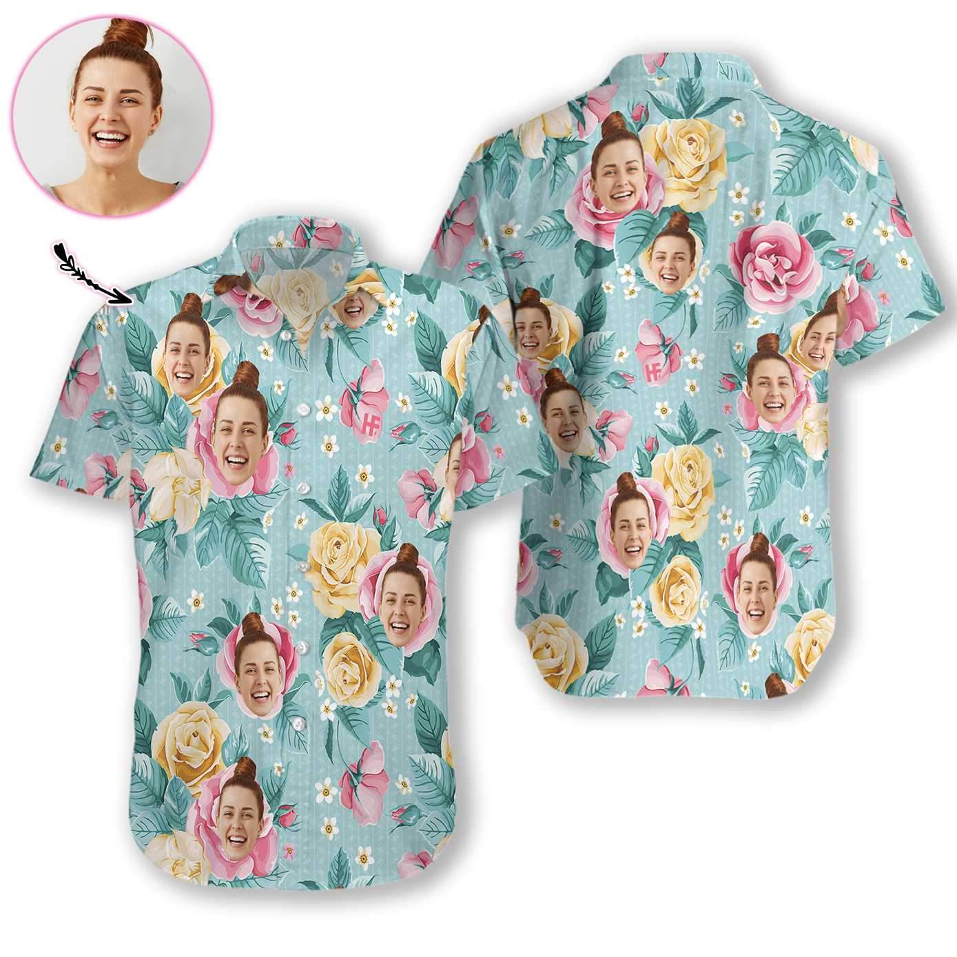 Personalized Funny Custom Face Hawaiian Aloha Shirts #H