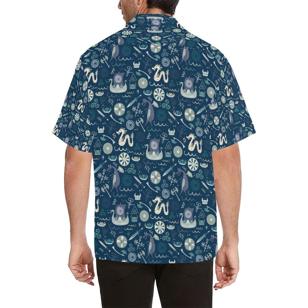 Vikings Print Design Hawaiian Shirt