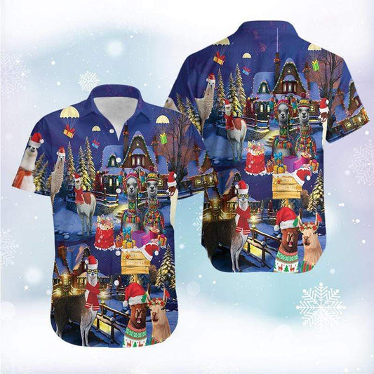 Llama On Christmas Days Hawaiian Shirts #2911l