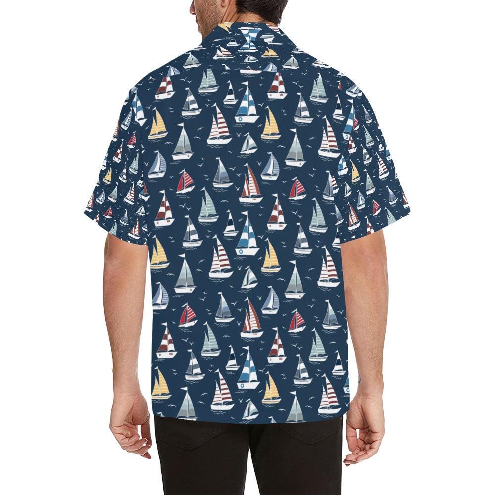 Sailboat Print Design Hawaiian Shirt