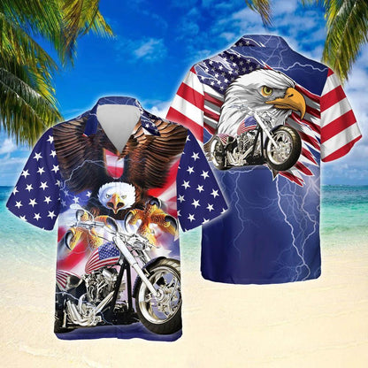 American Eagle Motorcycle Hawaiian Shirt Thh2312Hw