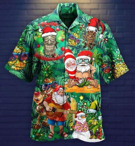 Hawaiian Aloha Shirts Tiki Tiki Love Christmas