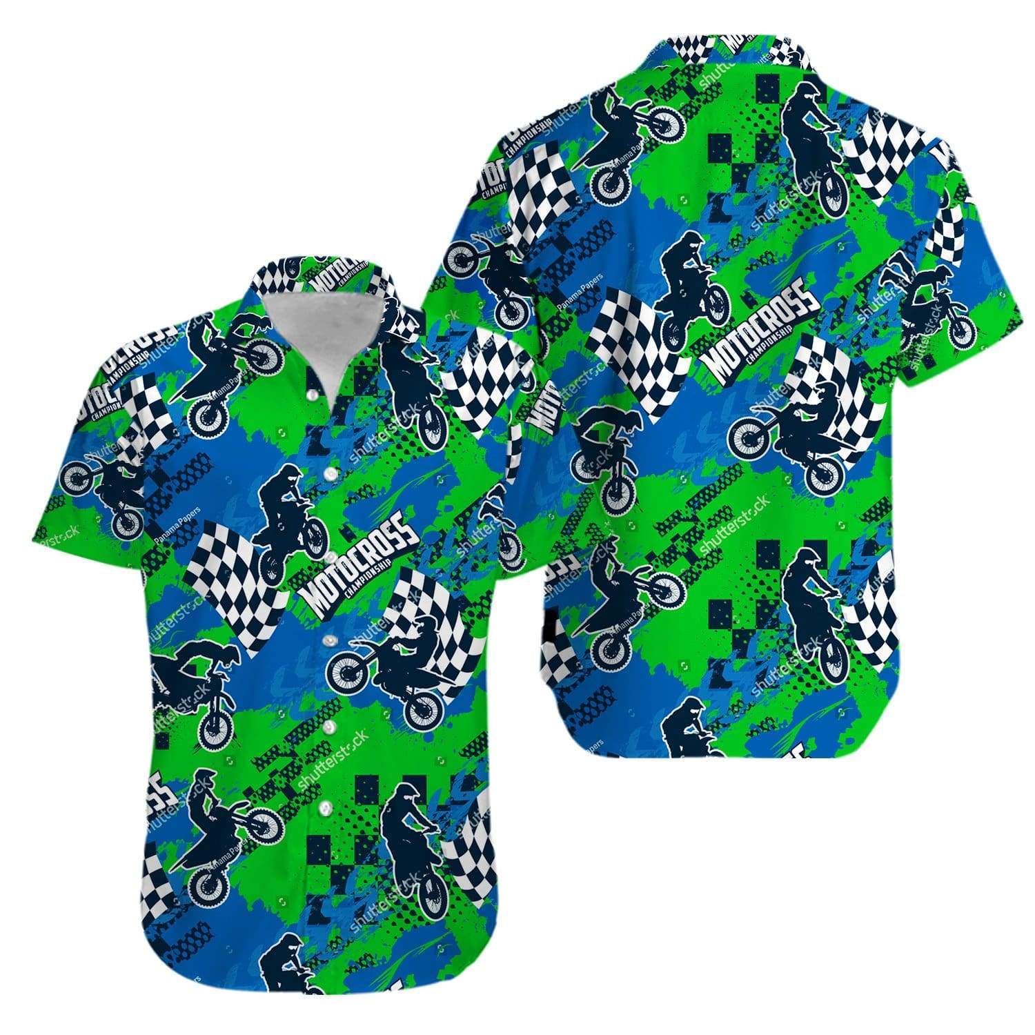 �Motocross Hawaiian Unisex Aloha Shirts 