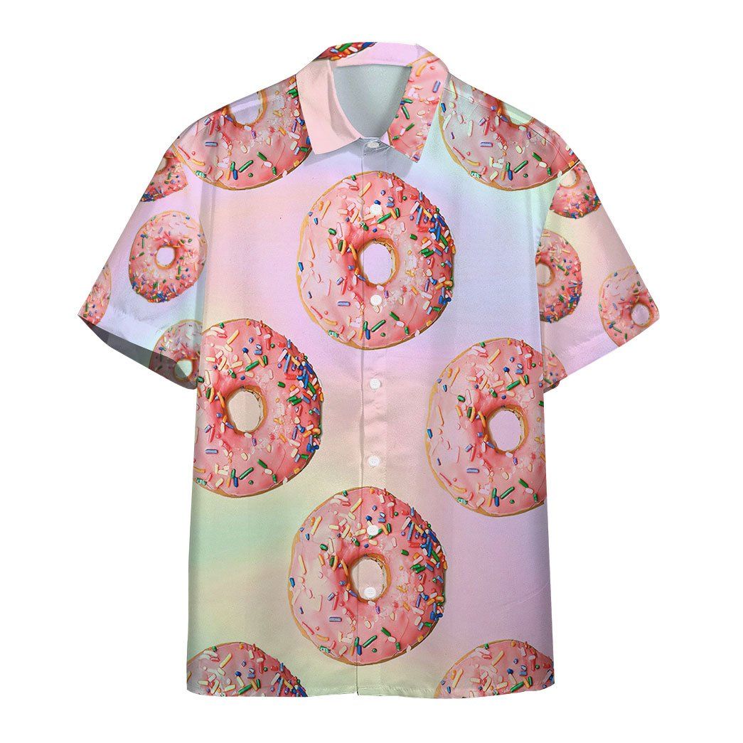  3D Pink Donuts Custom Hawaii Shirt