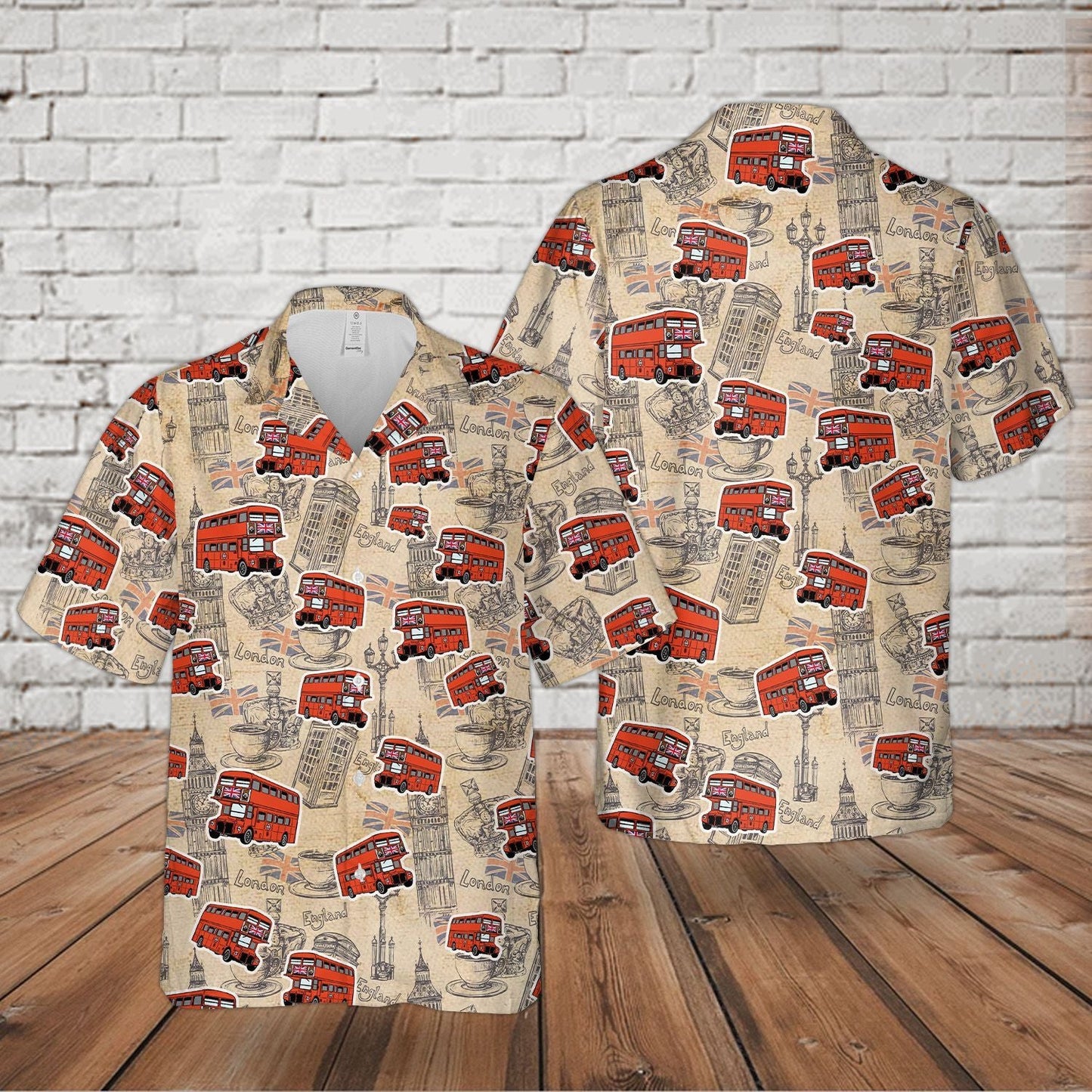 Doubledecker Bus Routemaster  Tan High Quality Unisex Hawaiian Shirt For Men And Women Dhc17063376