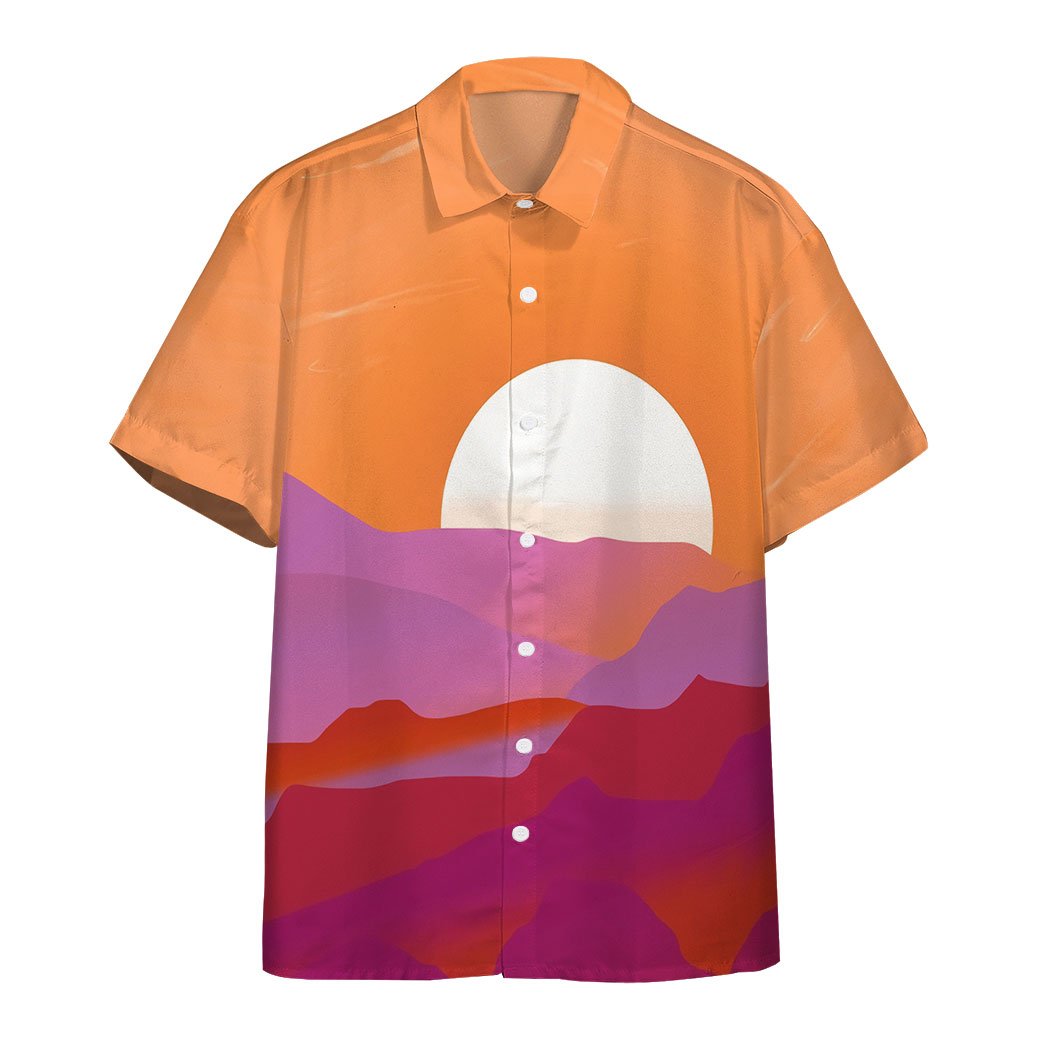  3D Lesbian Pride Sunrise Custom Hawaii Shirt