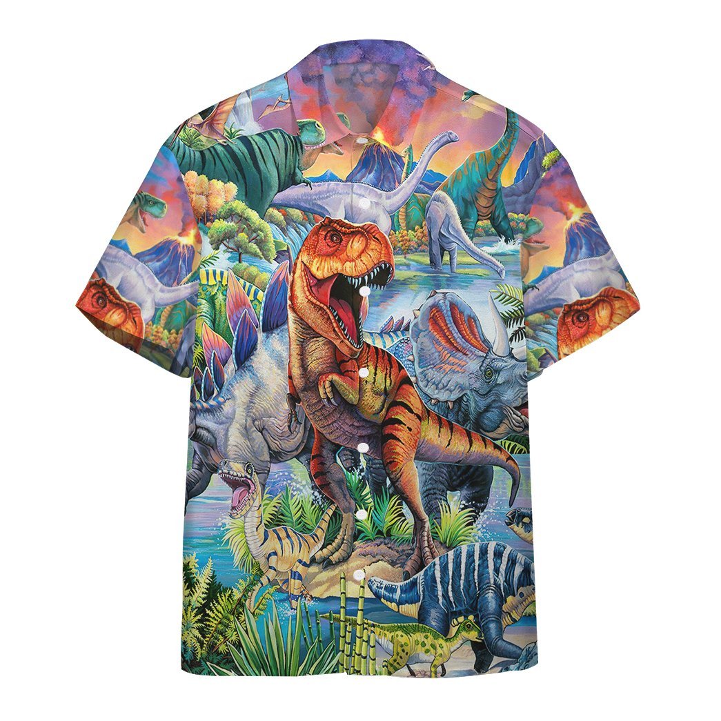  3D Dinosaur World Hawaiian Custom Short Sleeve Shirts