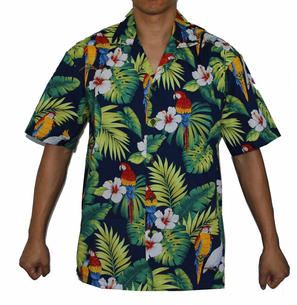 Hibiscus Parrots Multicolor Unique Design Hawaiian Shirt Dhc18062058