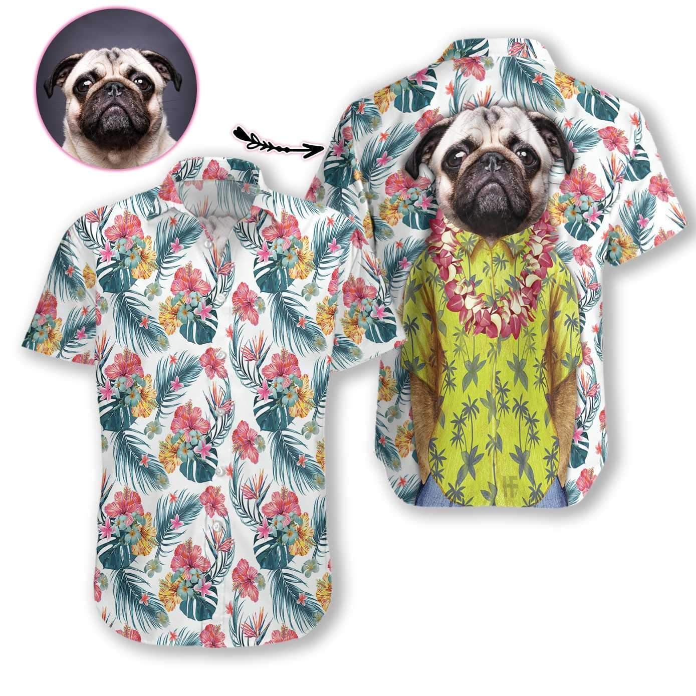 Personalized Aloha Dogs Man Custom Hawaiian Shirts #DH