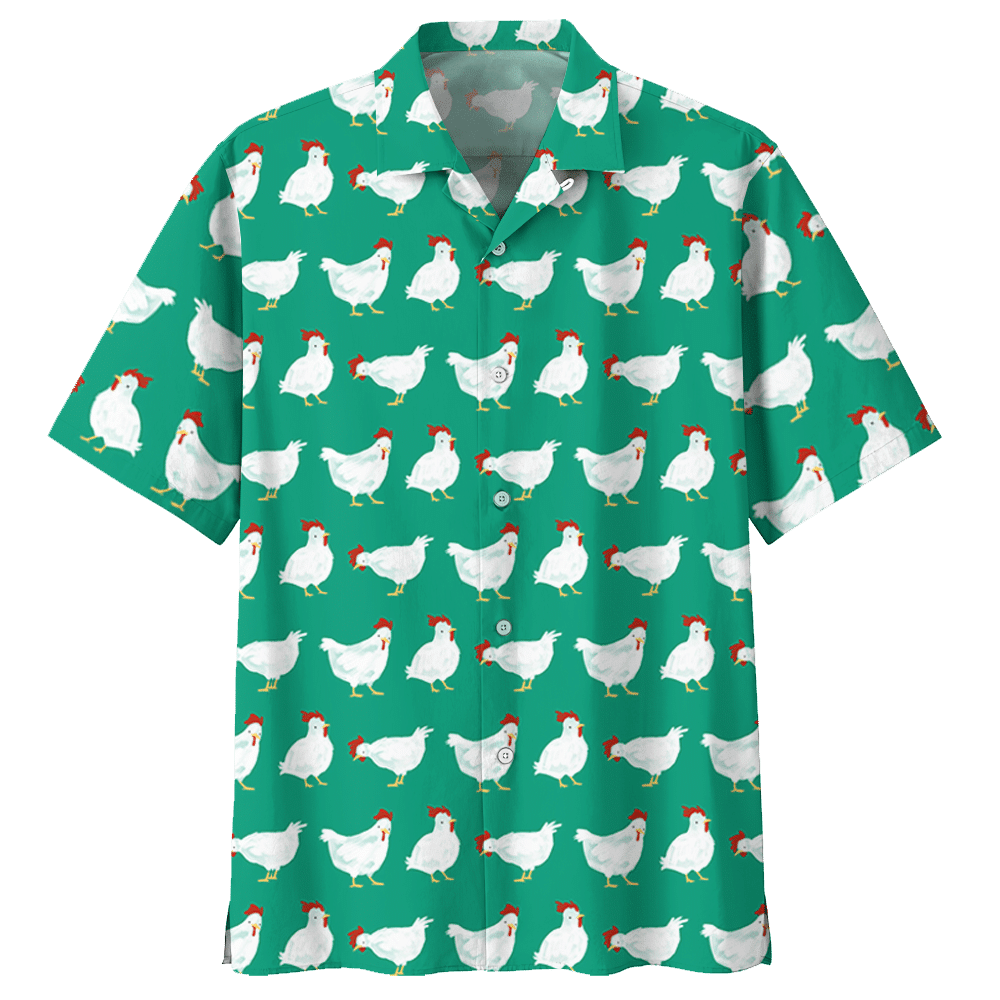 Chicken   Green Awesome Design Unisex Hawaiian Shirt For Men And Women Dhc17063724