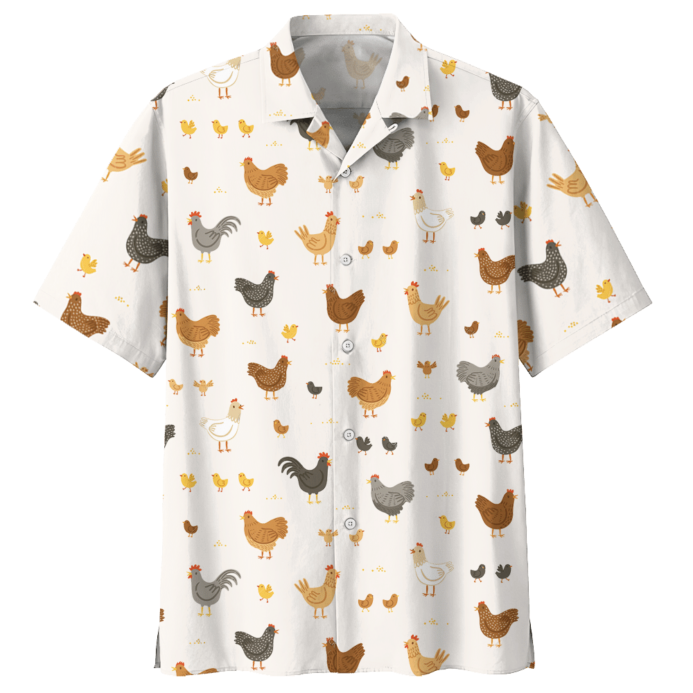 Chicken   White Amazing Design Unisex Hawaiian Shirt For Men And Women Dhc17063716