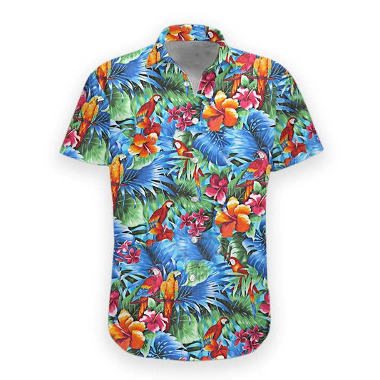  3D Parrot Hawaii Shirt