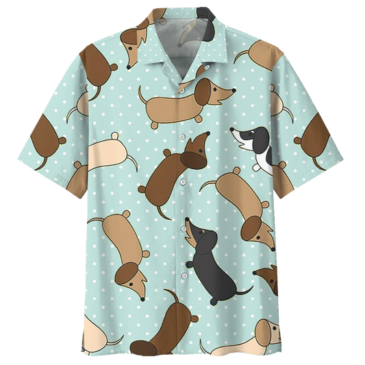 Dachshund  Blue Awesome Design Unisex Hawaiian Shirt For Men And Women Dhc17063836