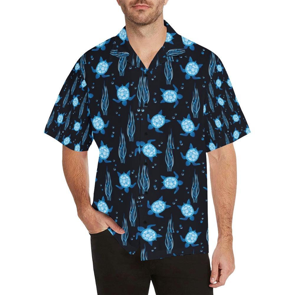 Sea Turtle Print Design Hawaiian Shirt