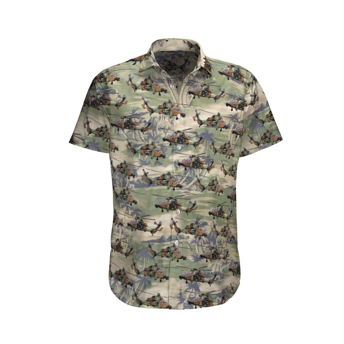 Eurocopter Tiger Hap/Hcp French Army  Green Amazing Design Unisex Hawaiian Shirt For Men And Women Dhc17063334