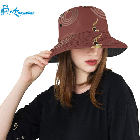 Fancy Carp red background Unisex Bucket Hat