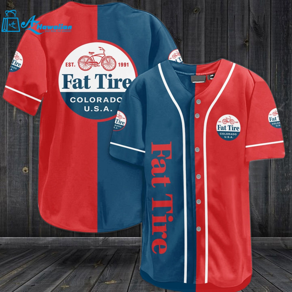 Fat Tire Beer Colorado U.S.A Baseball Jersey