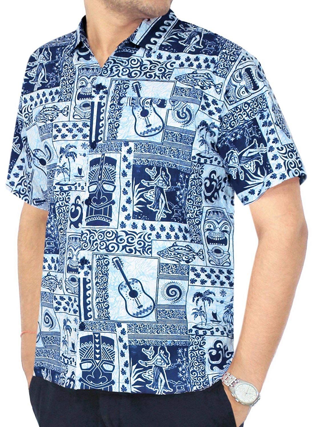 Guitar Blue Unique Design Hawaiian Shirt Dhc18061654