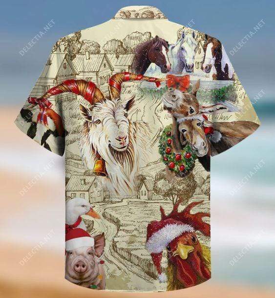 Hawaiian Aloha Shirts Christmas Begins On The Farm