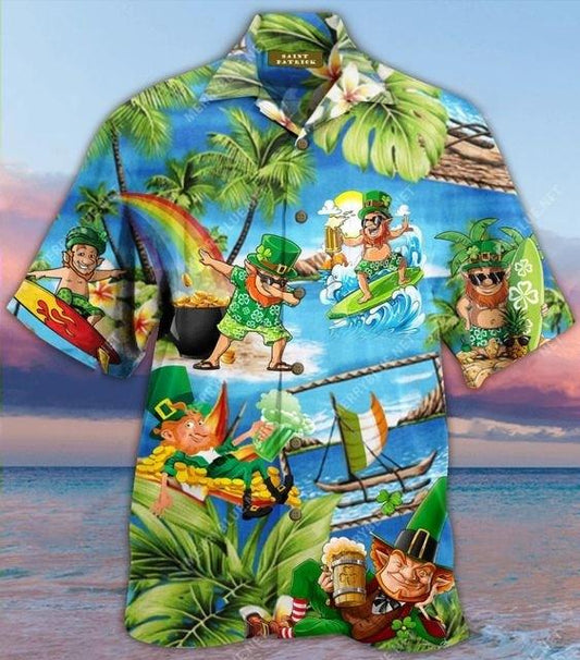 Hawaiian Aloha Shirts Saint Patrick Surfing