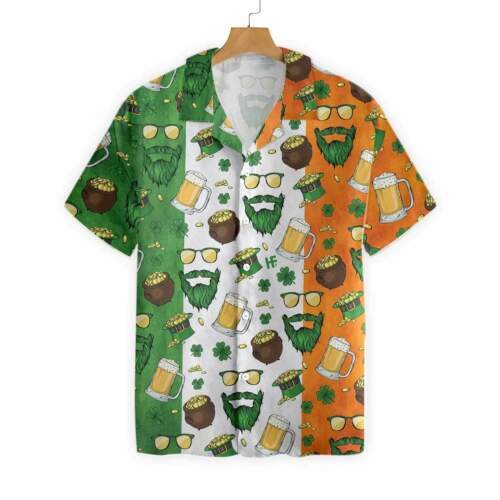 Beard Sain Patrick's Day Hawaiian Aloha Shirts #DH