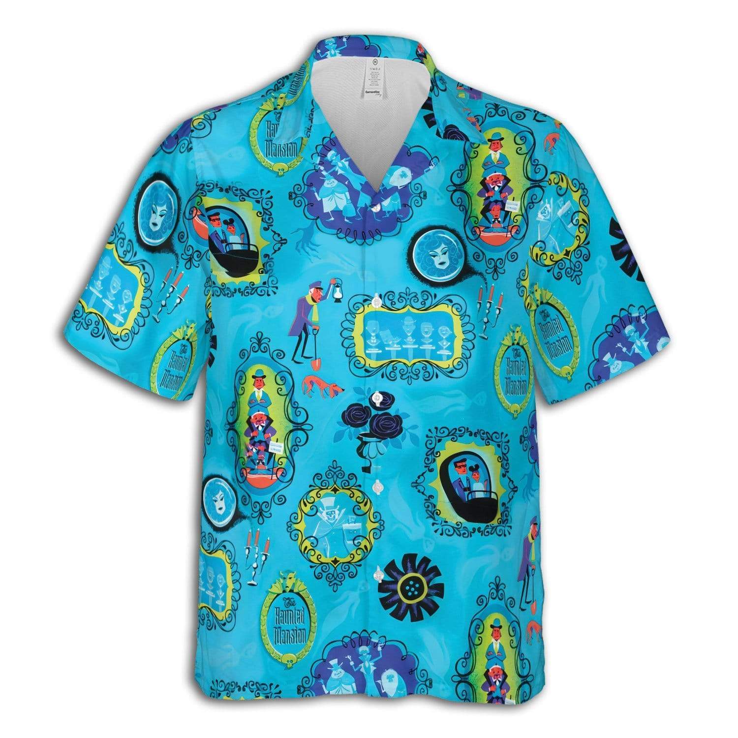 The Haunted Mansion Blue Pattern Hawaiian Aloha Shirts #230621Xh