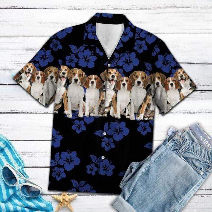 Awesome Beagle Dog Lover Christmas Hawaiian Aloha Shirts