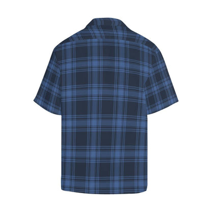 Tartan Blue Print Design Hawaiian Shirt