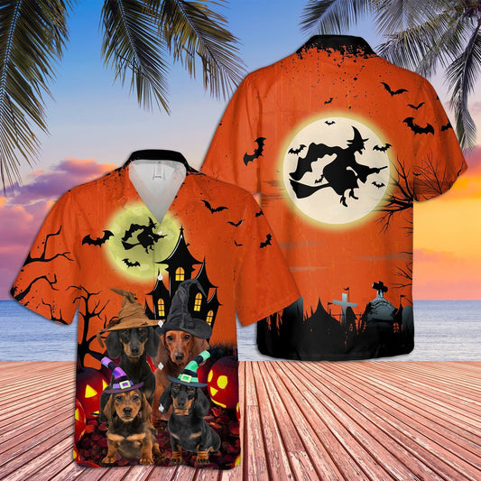 Dachshun Halloween Hawaiian Shirt | For Men & Women | Adult | HW9010