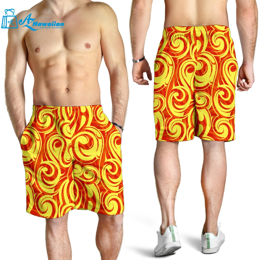 Fire Flame Design Pattern Men Shorts